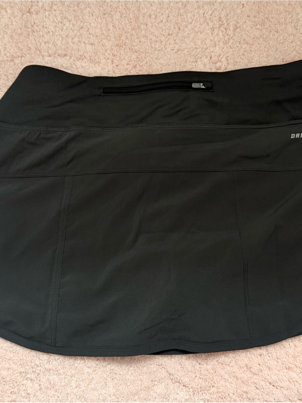 Nike Black Mini Athletic Skirt with Back Zip Pocket